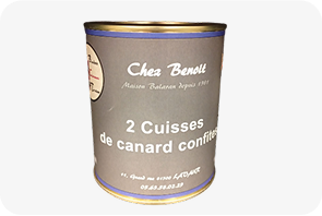 2 Cuisses de canard confites